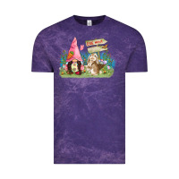 Cloud Purple Easter gnome and rabbit egg hunt  Easter Day Vintage Tee - CowGirlArtShop