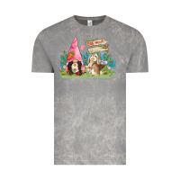 Cloud Rock Easter gnome and rabbit egg hunt  Easter Day Vintage Tee - CowGirlArtShop