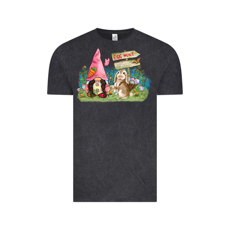 Easter Gnome And Rabbit Egg Hunt  Easter Day Vintage Tee by CowGirlArtShop | Teevron