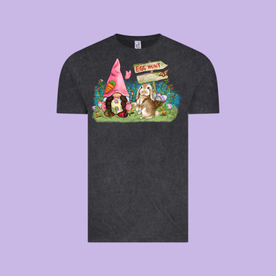 Easter Gnome And Rabbit Egg Hunt  Easter Day Vintage Tee Designed By Cowgirlartshop