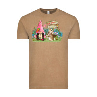 Vintage Coffee Easter gnome and rabbit egg hunt  Easter Day Vintage Tee - CowGirlArtShop