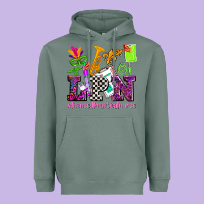 Mardi Gras Lpn Licensed Practical Nurse Heavyweight Hoodie Designed By Adodesignshop
