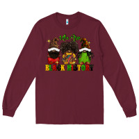 Burgundy We are black history Long Sleeve Tee - FaDigitalArtStudio