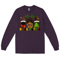 Plum We are black history Long Sleeve Tee - FaDigitalArtStudio