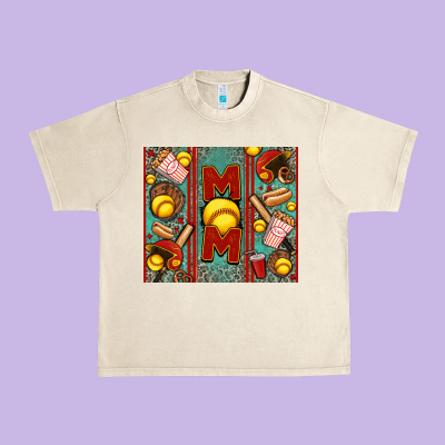 Softball Mom Urban Heavy Tee Designed By Jasminsmagicworld