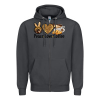 Smoke peace love coffee Zipper Hoodie - BarkalooDesign