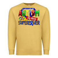 Antique Gold autism is my superpower Premium Sweatshirt - AdoDesignShop