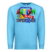 Ocean Blue autism is my superpower Premium Sweatshirt - AdoDesignShop