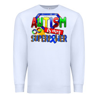 White autism is my superpower Premium Sweatshirt - AdoDesignShop
