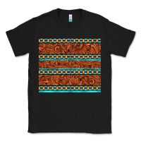 Black tooled leather and aztec Classic Tee - TumblerDesignByShophia