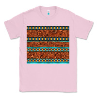 Bubblegum Pink tooled leather and aztec Classic Tee - TumblerDesignByShophia