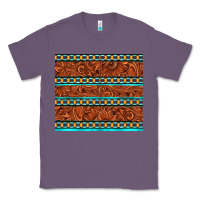 Lavender tooled leather and aztec Classic Tee - TumblerDesignByShophia