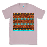 Lilac tooled leather and aztec Classic Tee - TumblerDesignByShophia