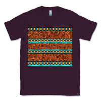 Plum tooled leather and aztec Classic Tee - TumblerDesignByShophia