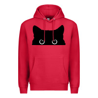 Cardinal Peeking Cat Premium Hoodie - maiPhamDesign