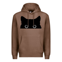 Chestnut Peeking Cat Premium Hoodie - maiPhamDesign