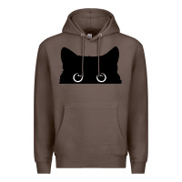 Coffee Peeking Cat Premium Hoodie - maiPhamDesign