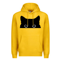 Lemon Peeking Cat Premium Hoodie - maiPhamDesign