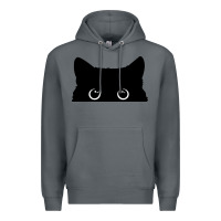 Rock Peeking Cat Premium Hoodie - maiPhamDesign