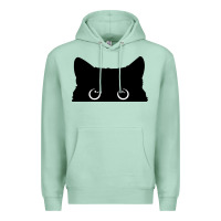 Seafoam Peeking Cat Premium Hoodie - maiPhamDesign