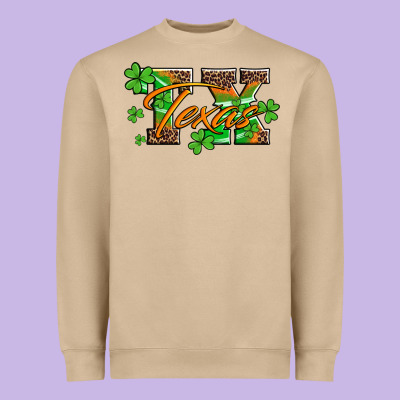 St Patricks Day Texas Heavyweight Sweatshirt Designed By Artiststas