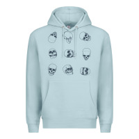 Blue Mist Skulls Premium Hoodie - maiPhamDesign