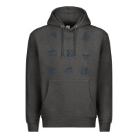 Charcoal Heather Skulls Premium Hoodie - maiPhamDesign