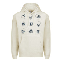 Oatmeal Heather Skulls Premium Hoodie - maiPhamDesign