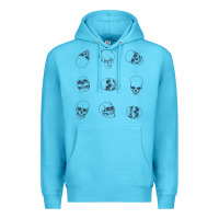 Ocean Blue Skulls Premium Hoodie - maiPhamDesign