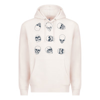 Pale Pink Skulls Premium Hoodie - maiPhamDesign