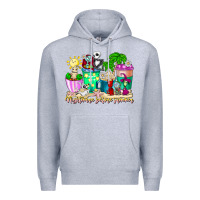 Heather Grey nightmare before summer coffee cups Premium Hoodie - CowhideDigitalArt