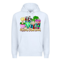 White nightmare before summer coffee cups Premium Hoodie - CowhideDigitalArt