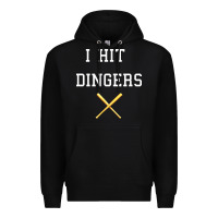 Black i hit dingers baseball Premium Hoodie - maiPhamDesign