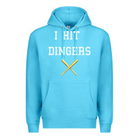 Ocean Blue i hit dingers baseball Premium Hoodie - maiPhamDesign