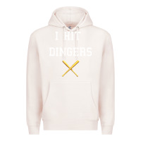 Pale Pink i hit dingers baseball Premium Hoodie - maiPhamDesign