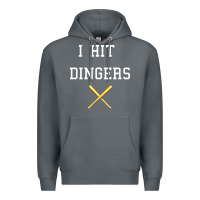 Rock i hit dingers baseball Premium Hoodie - maiPhamDesign