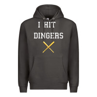 Smoke i hit dingers baseball Premium Hoodie - maiPhamDesign