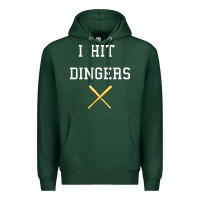 Sports Green i hit dingers baseball Premium Hoodie - maiPhamDesign