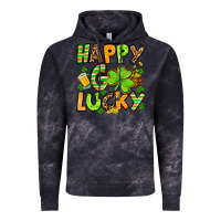 Cloud Black St. Patrick's Happy go lucky Vintage Hoodie - OliviaCreatesArt