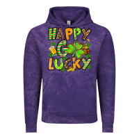 Cloud Purple St. Patrick's Happy go lucky Vintage Hoodie - OliviaCreatesArt