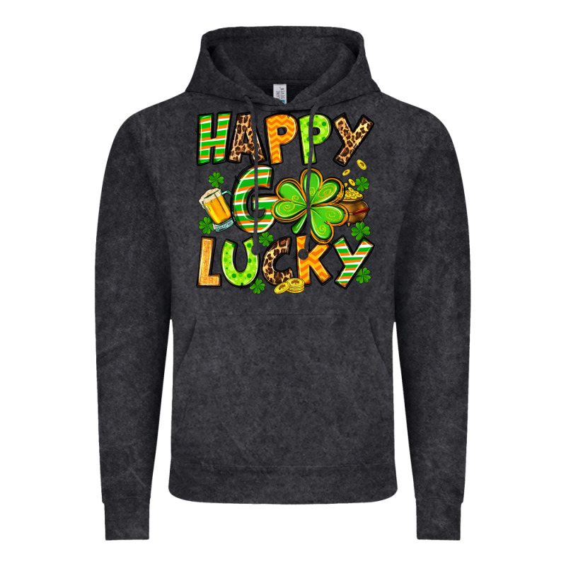 St. Patrick's Happy Go Lucky Vintage Hoodie by OliviaCreatesArt | Teevron