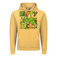 Vintage Mustard St. Patrick's Happy go lucky Vintage Hoodie - OliviaCreatesArt