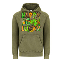 Vintage Olive St. Patrick's Happy go lucky Vintage Hoodie - OliviaCreatesArt