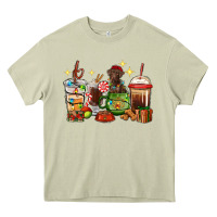 Mossy Christmas coffee cups with Labrador Heavy Core Tee - RanaPortraitStore