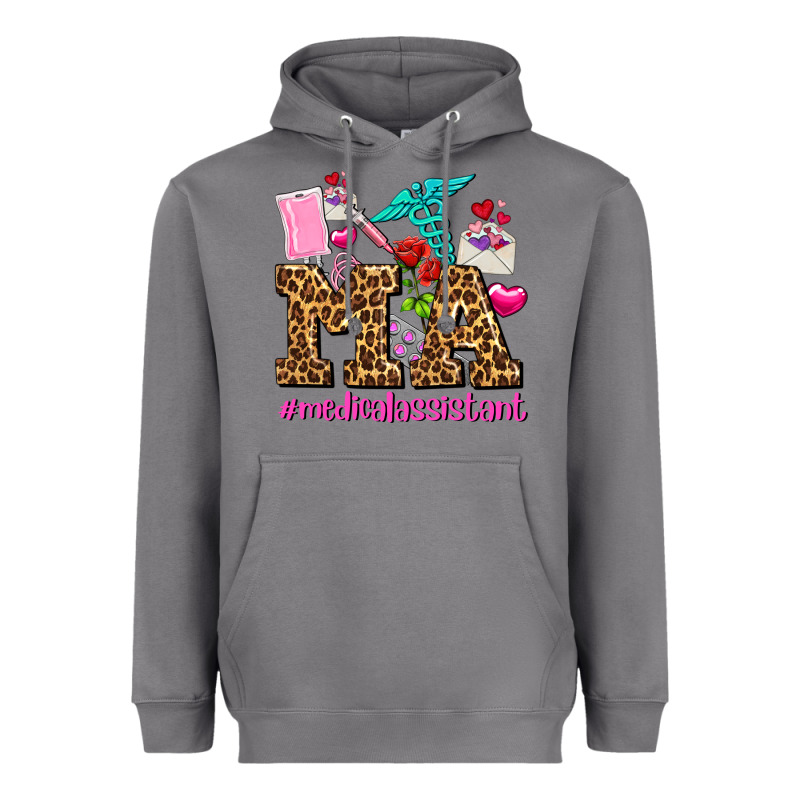 Valentines Day M A Medical Assistant Heavyweight Hoodie by AdoDesignShop | Teevron