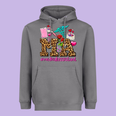 Valentines Day M A Medical Assistant Heavyweight Hoodie Designed By Adodesignshop
