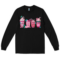 Black Breast Cancer Coffee Cups Long Sleeve Tee - FaDigitalArtStudio