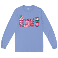 Colony Blue Breast Cancer Coffee Cups Long Sleeve Tee - FaDigitalArtStudio