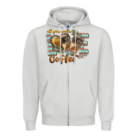 Dove Grey all you need is love coffee Zipper Hoodie - BarkalooDesign