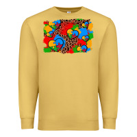 Antique Gold autism heart background Premium Sweatshirt - AdoDesignShop